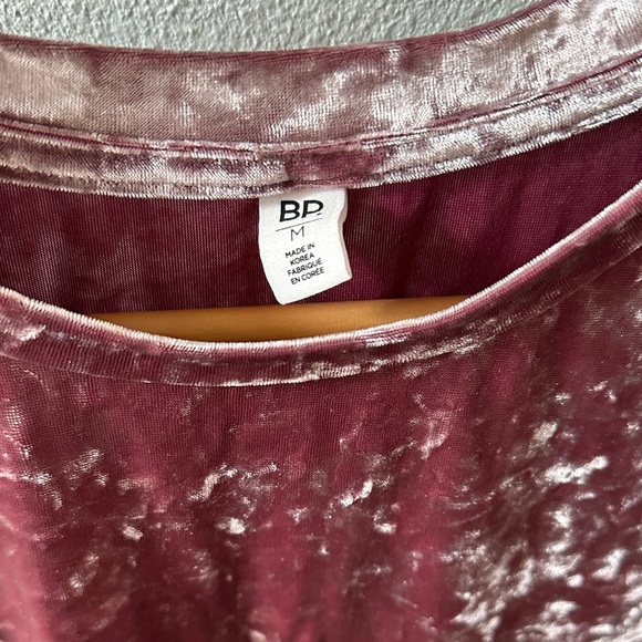 BP Velvet Short Sleeve Top - Pink/mauve - Picture 2 of 4